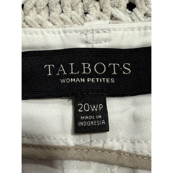 Talbots Chino Shorts Women's Plus Size 20WP Petite White 9" Inseam 20 - Picture 2 of 9